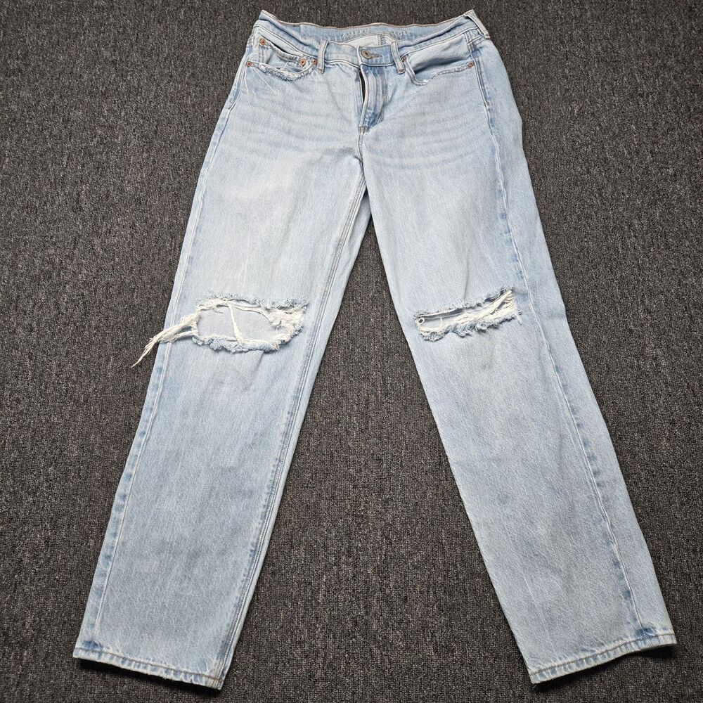 American Eagle Straight High Rise Jeans Women’s 10 Denim 90s Vintage Style 30x30